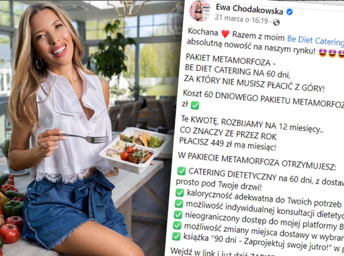 Ewa Chodakowska wprowadza catering na kredyt